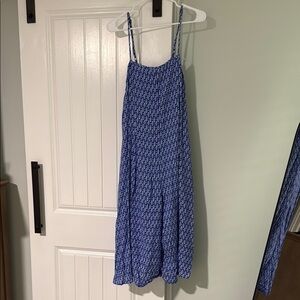 Anthropologie Blue Wide Leg Romper